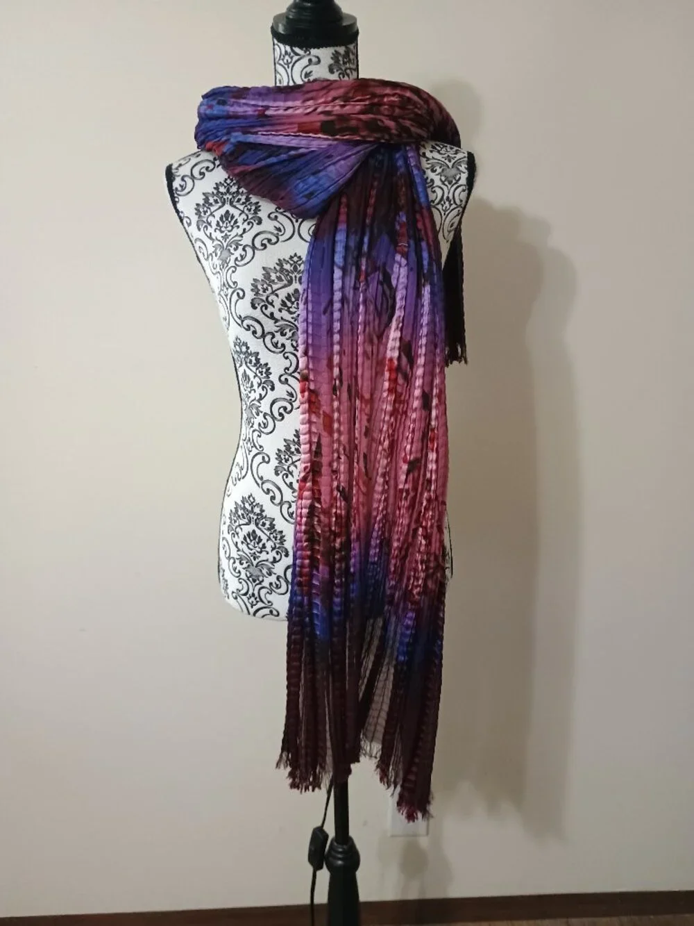 Silky Crinkled Multiway Wrap Scarf